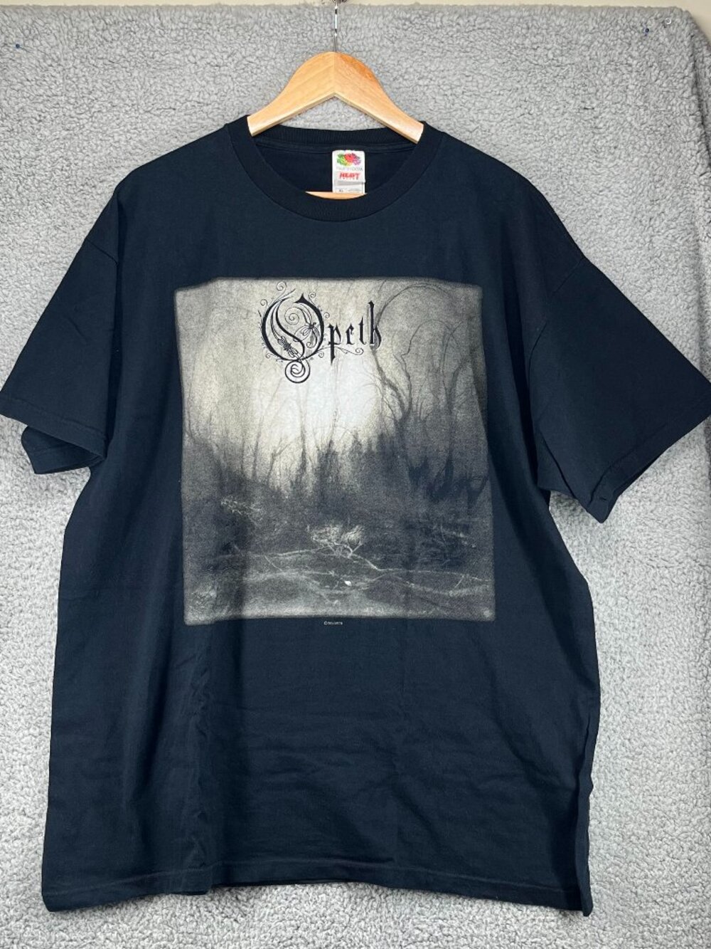 Vintage 2001 Opeth Blackwater Park Tour T Shirt Sz XL Black Band Tee Y2K
